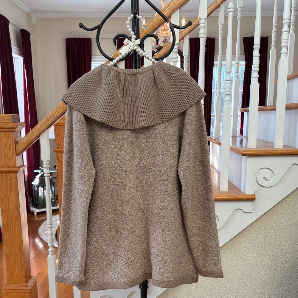 Jenny Women's‎ Taupe Knit Cardigan/Jacket🤎Size Medium - Picture 2 of 10